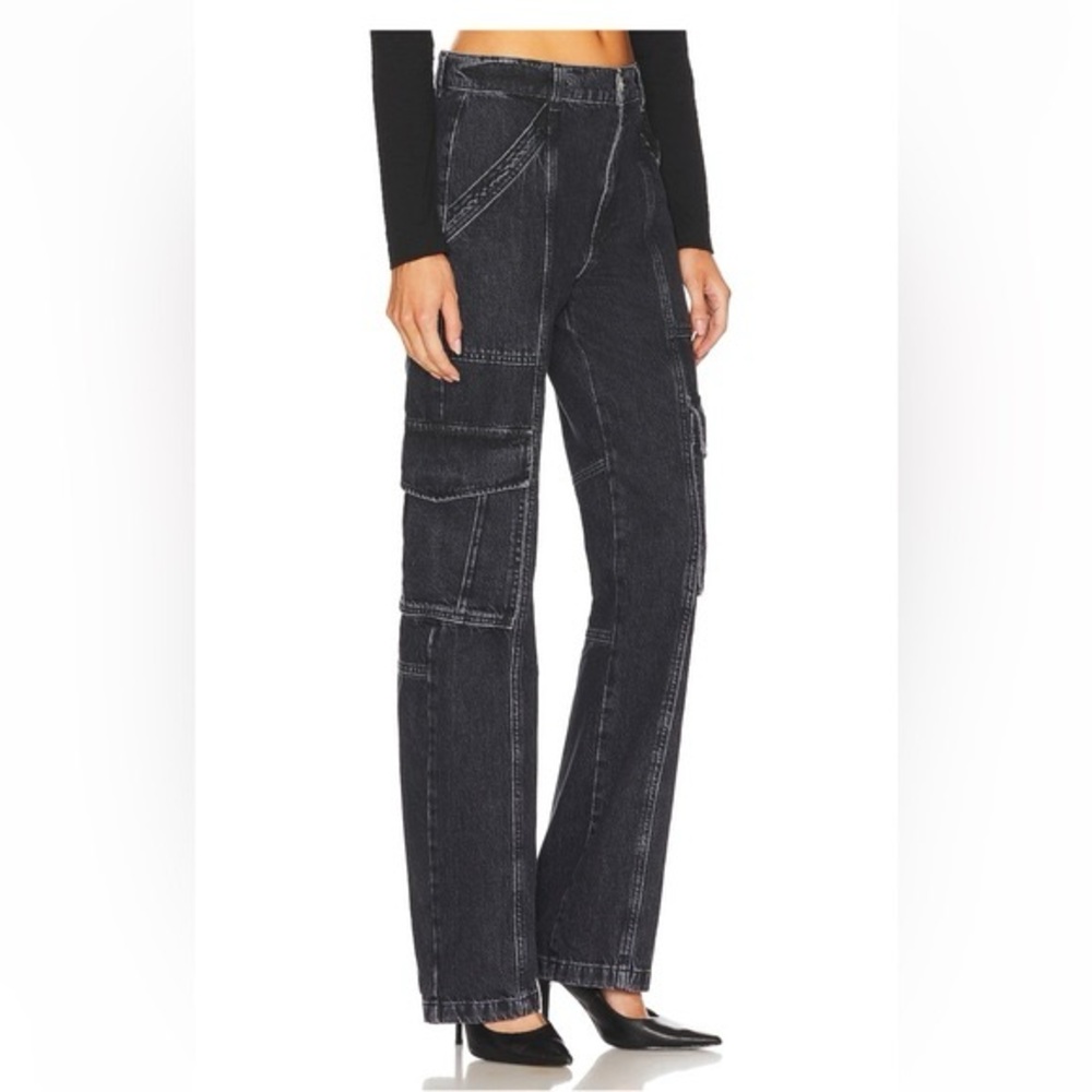 Frame High Rise Utility Straight Leg Jeans - Picture 3 of 15